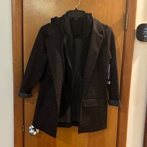 Women's Black Leopard Print Jacket